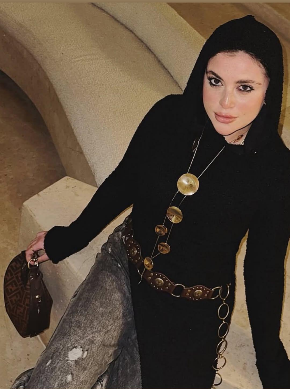 Maxi black  winter top
