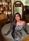 Square cheetah dress