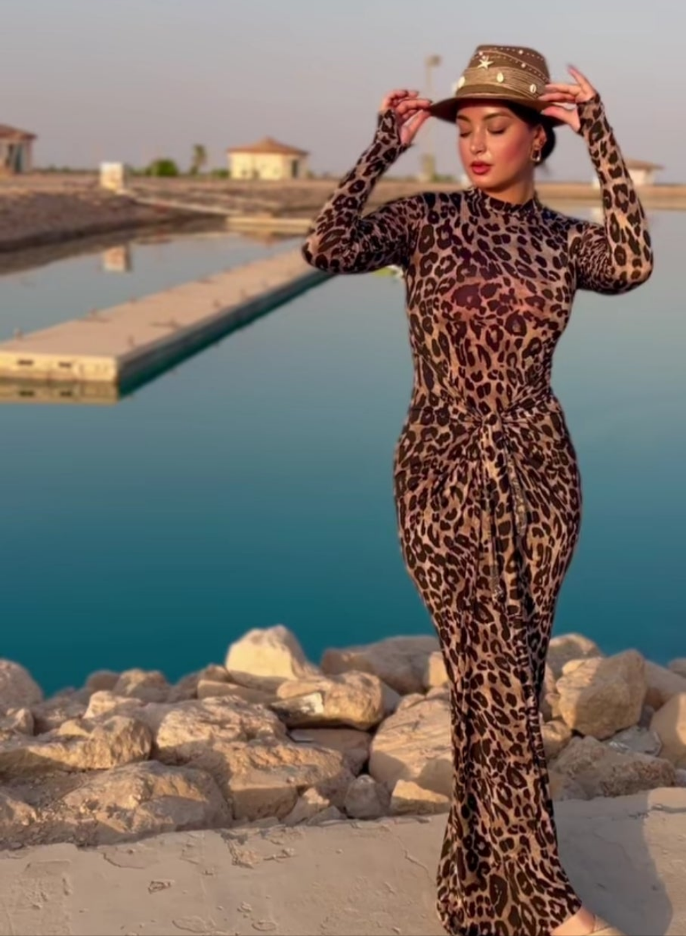 Cheetah maxi dress