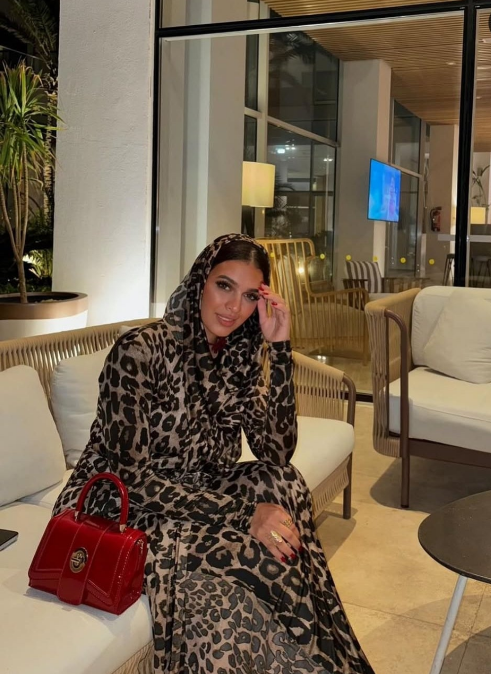 Cheetah maxi hooded dress