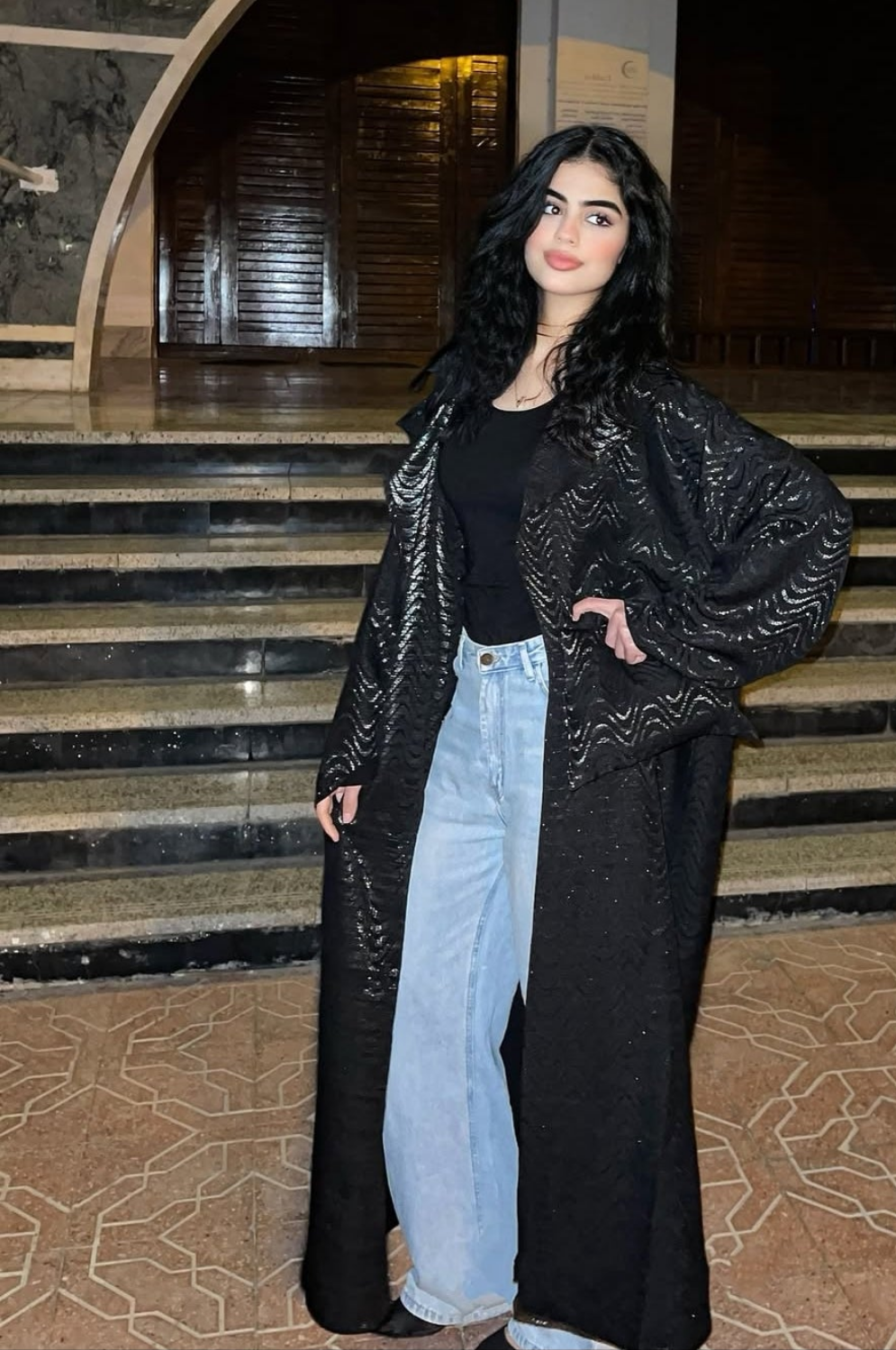Black glowing kaftan