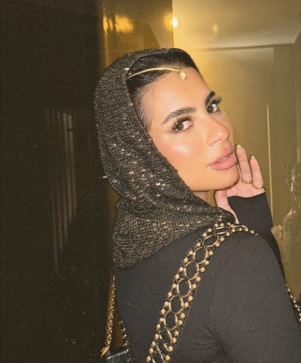 Black glittery balaclava