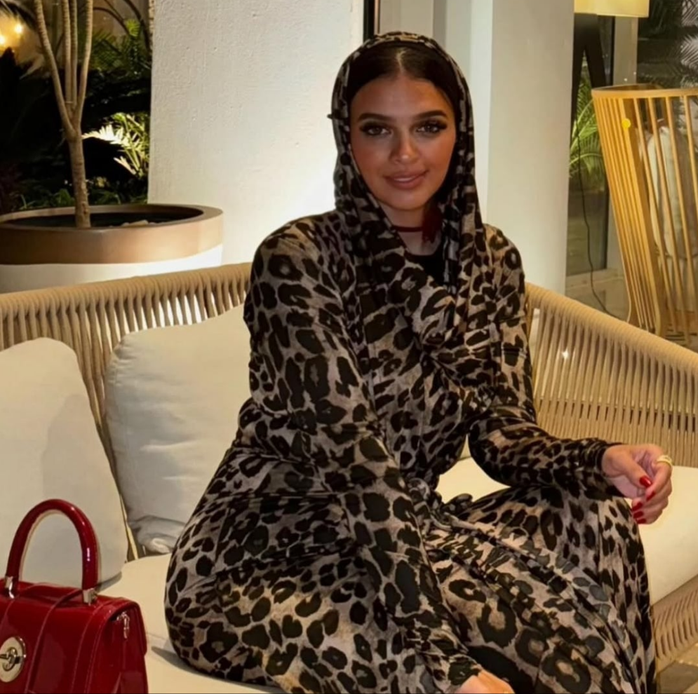 Cheetah maxi hooded dress