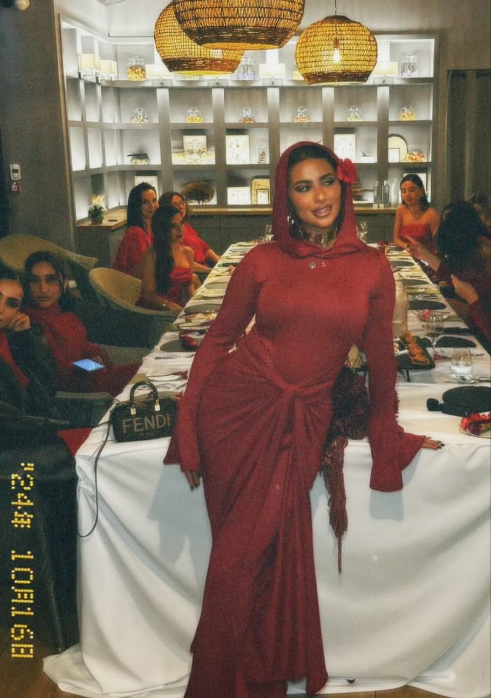 Maroon mii maxi dress