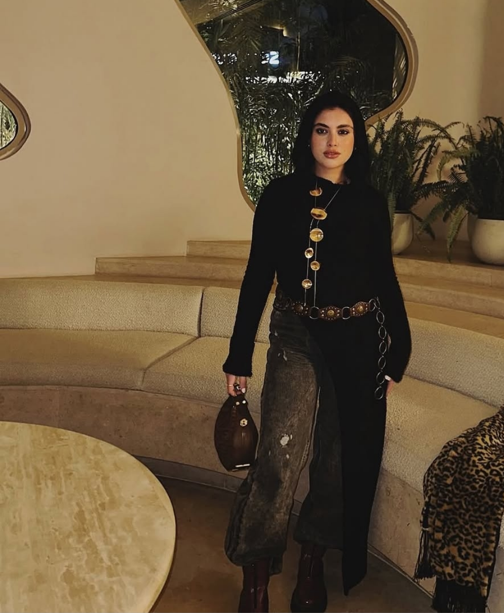 Maxi black  winter top