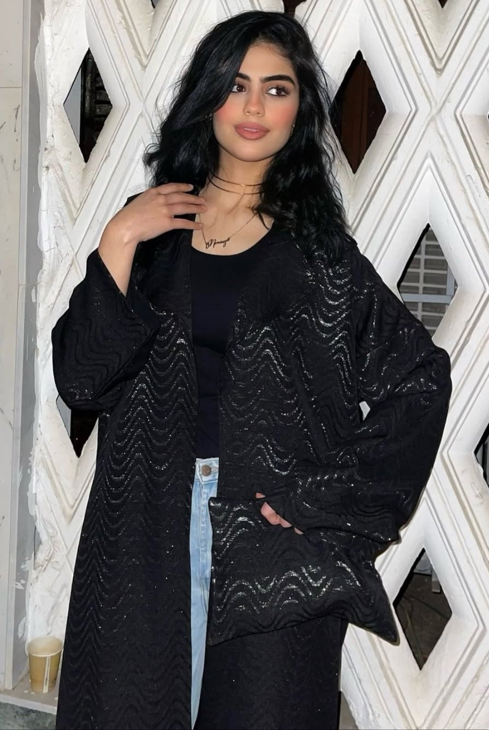Black glowing kaftan