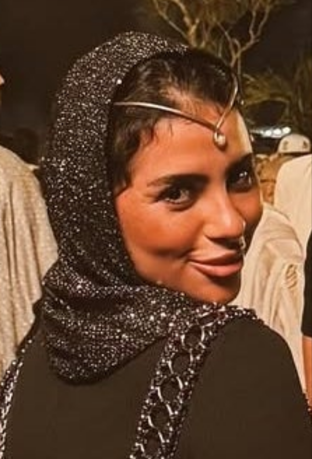 Black glittery balaclava