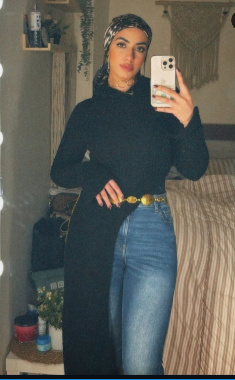 Maxi black  winter top