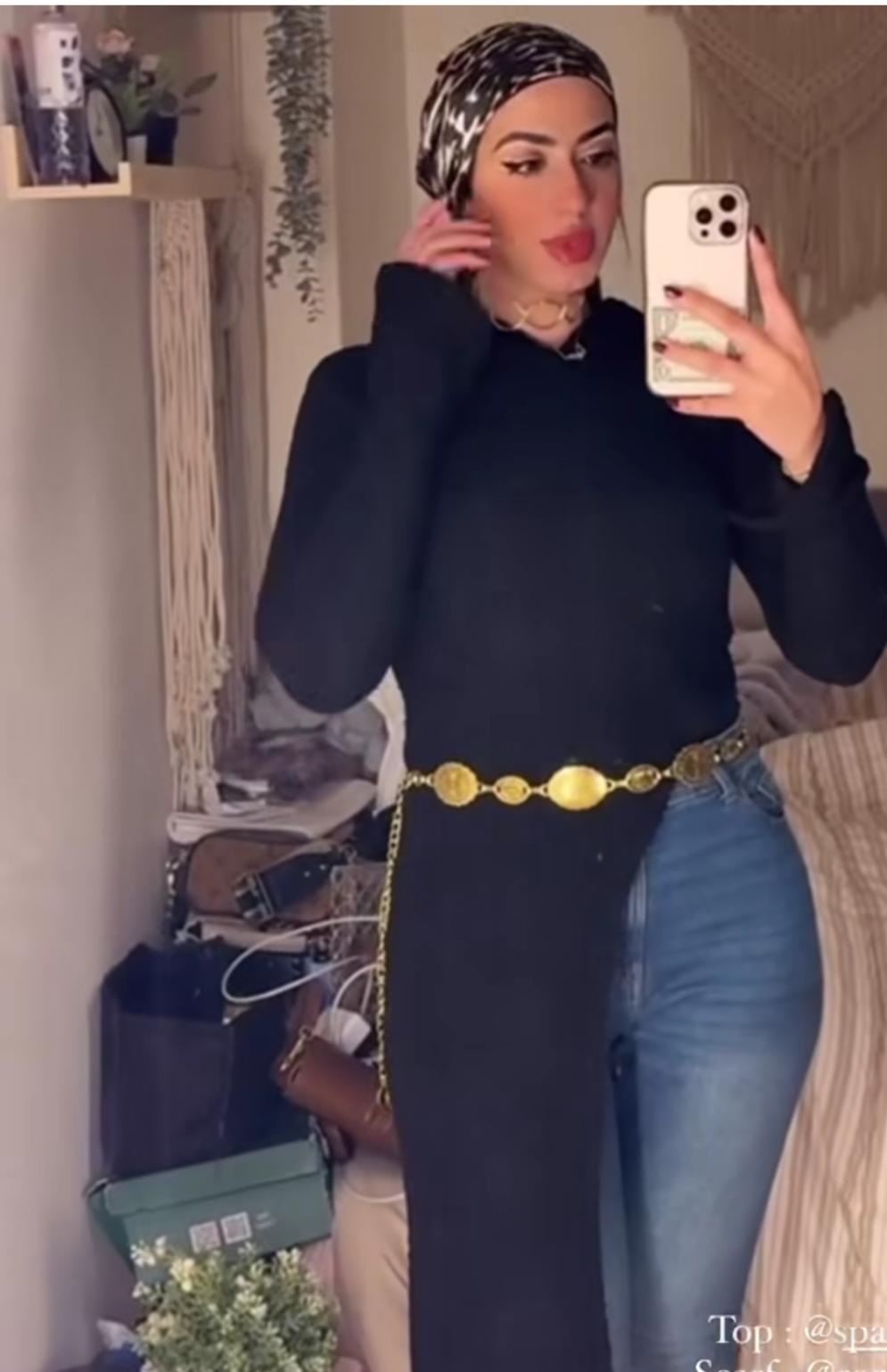 Maxi black  winter top