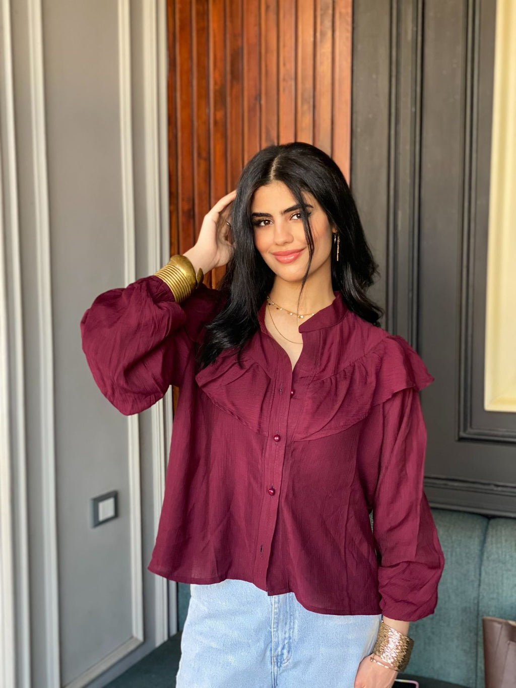 Deixaa cropped shirt