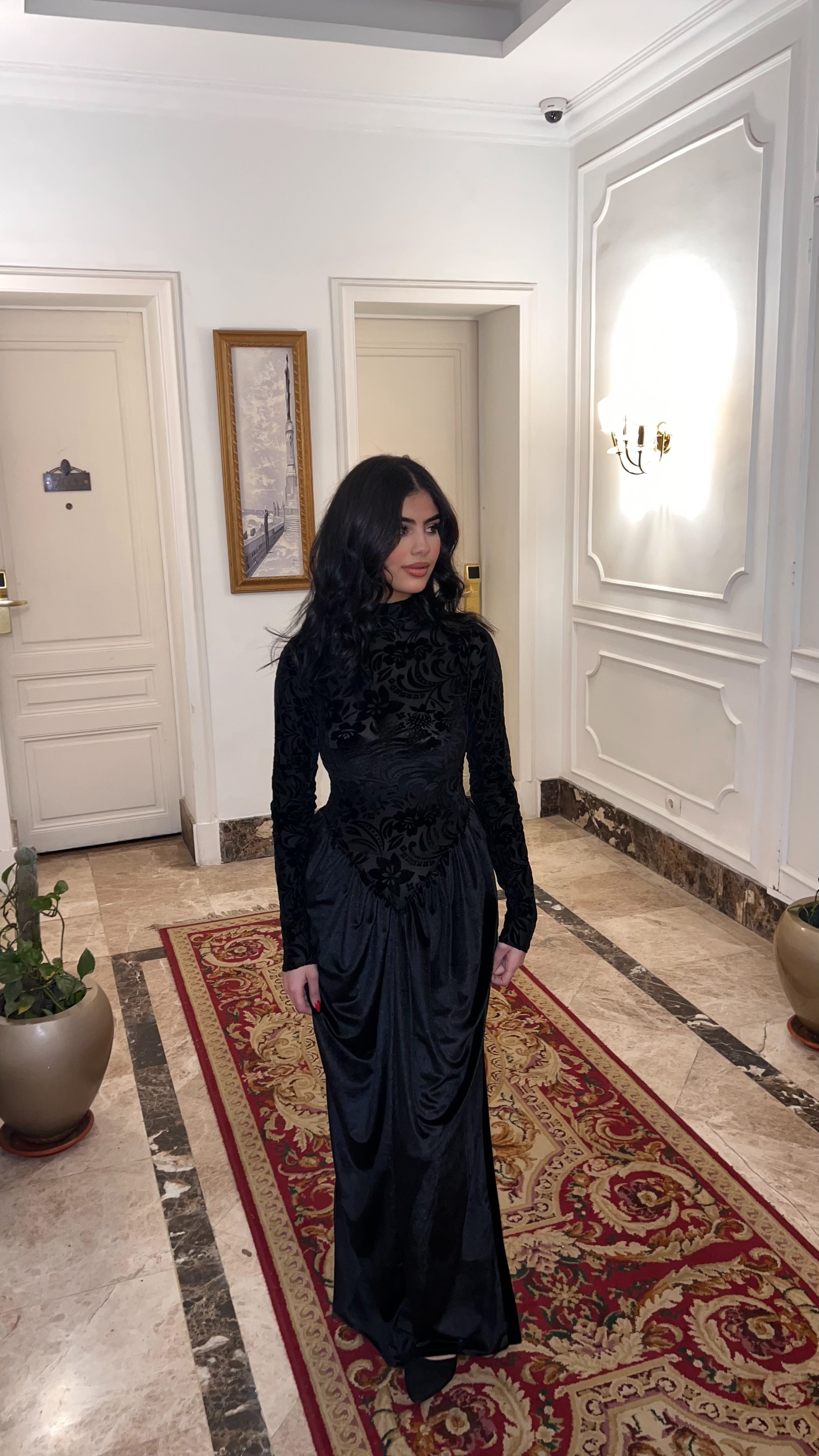 Velvet royal dress