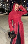 Red glittery maxi top