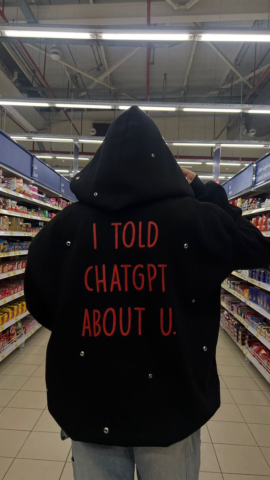 I told chatGPT hoodie