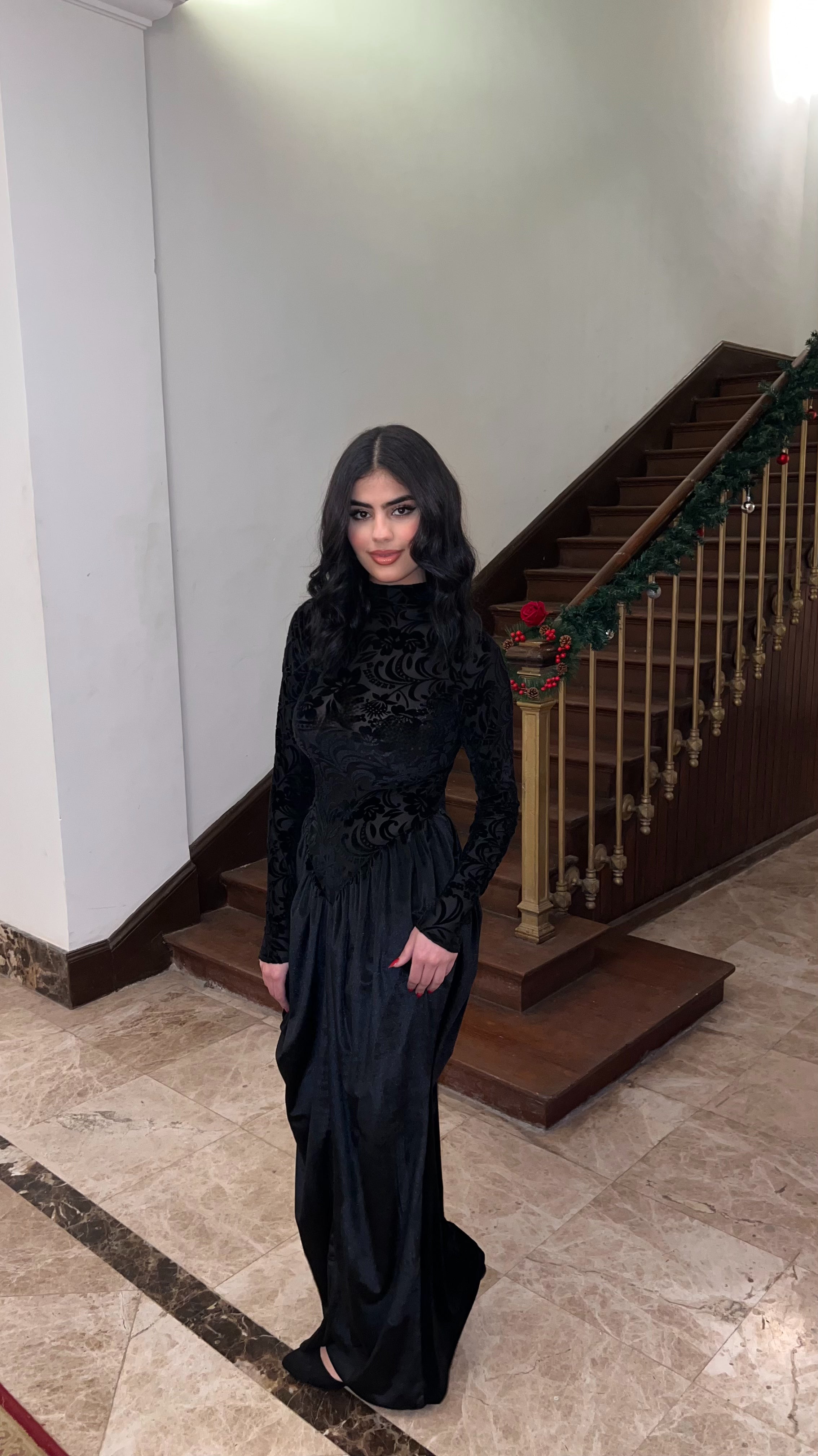 Velvet royal dress