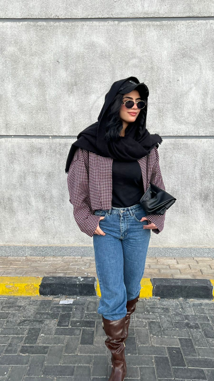 Boxy checkered shirt