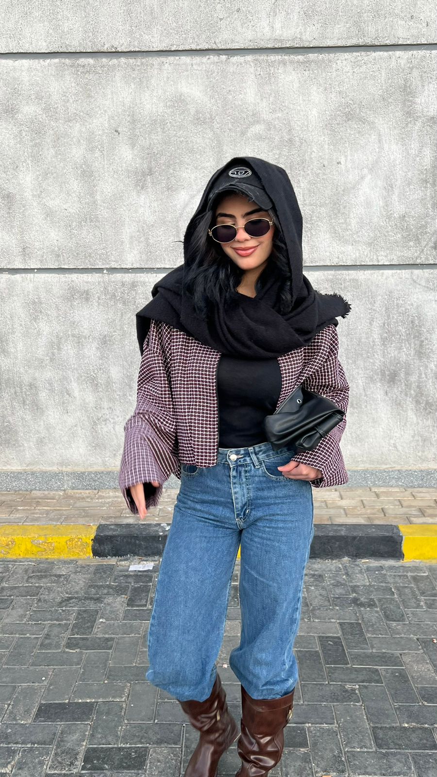 Boxy checkered shirt