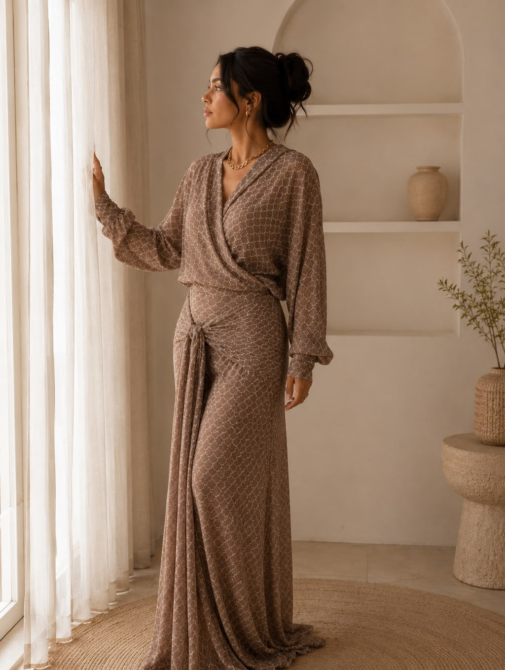 Hooded Drape skirt