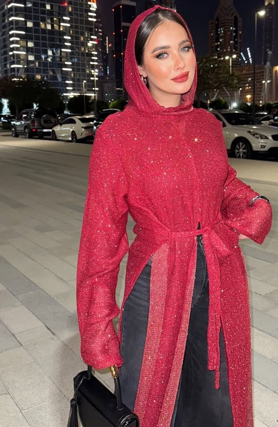 Red glittery maxi top