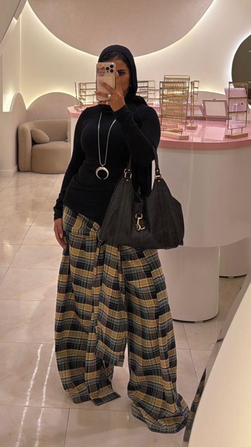 Carreaux Wrap Wide-Leg Pants