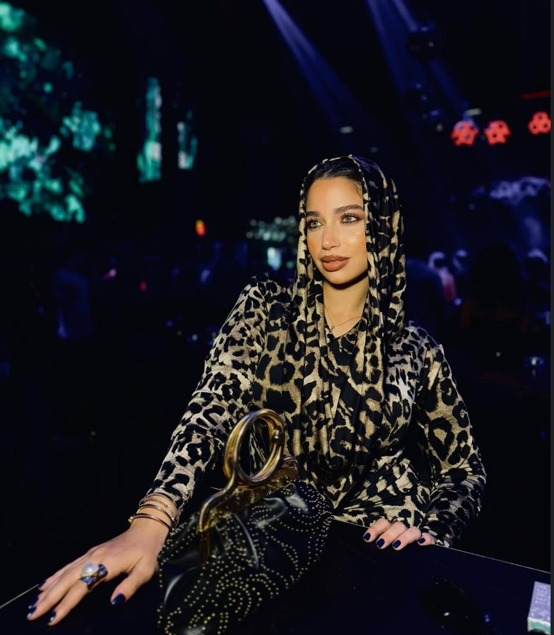 Cheetah maxi hooded dress