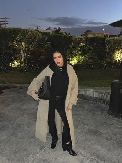 Black winter  hooded with scarf