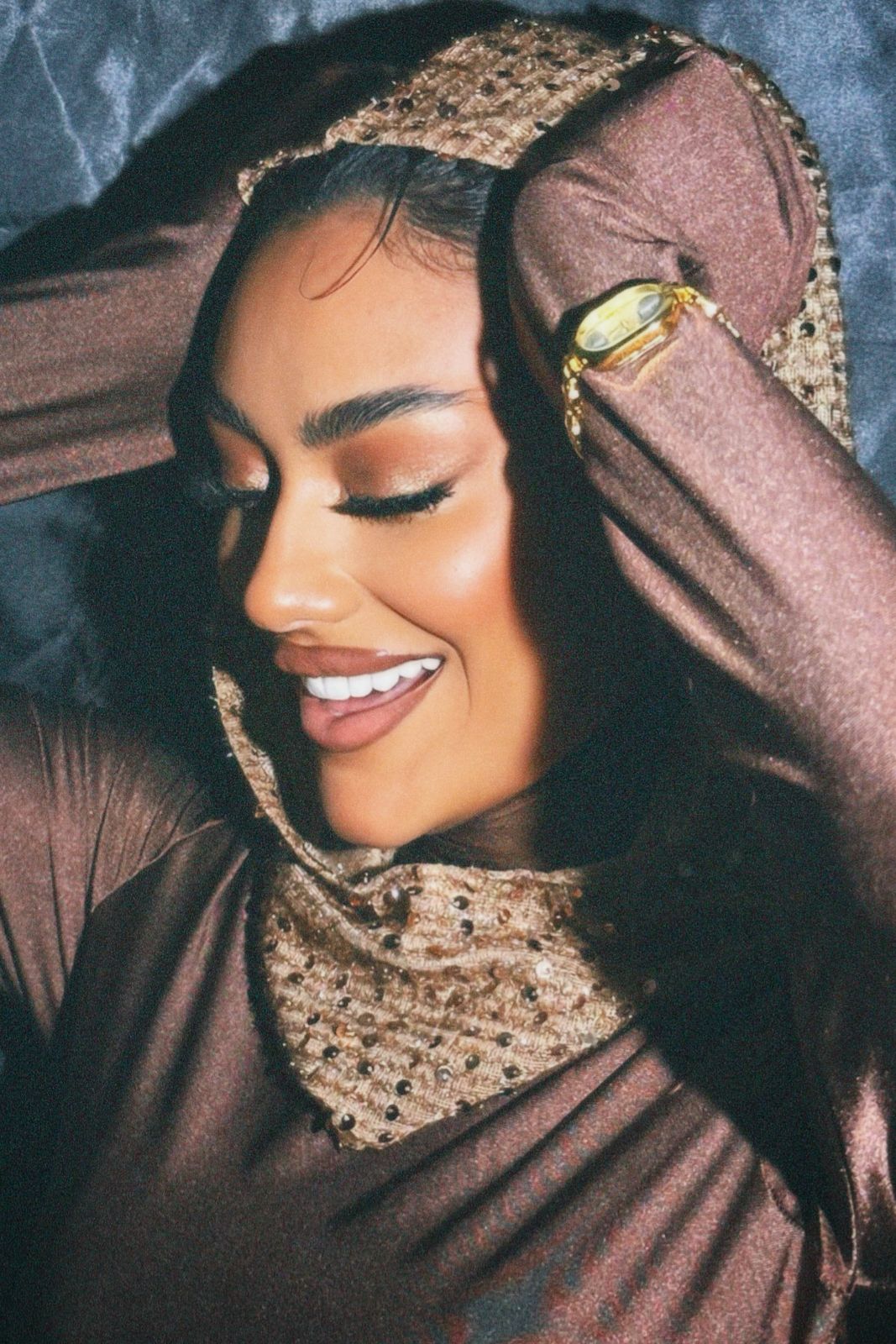Glittery hooded