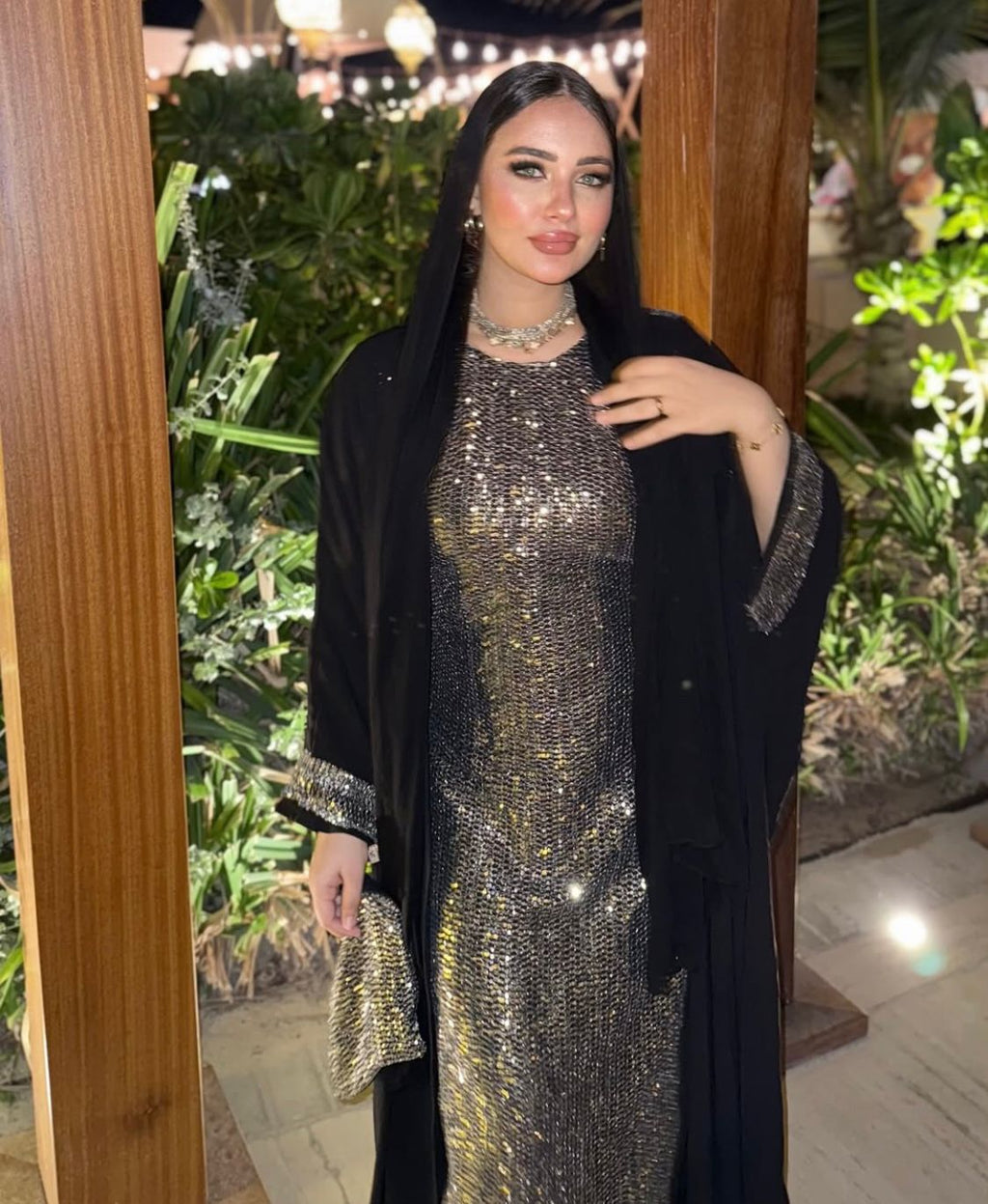Silver kaftan set