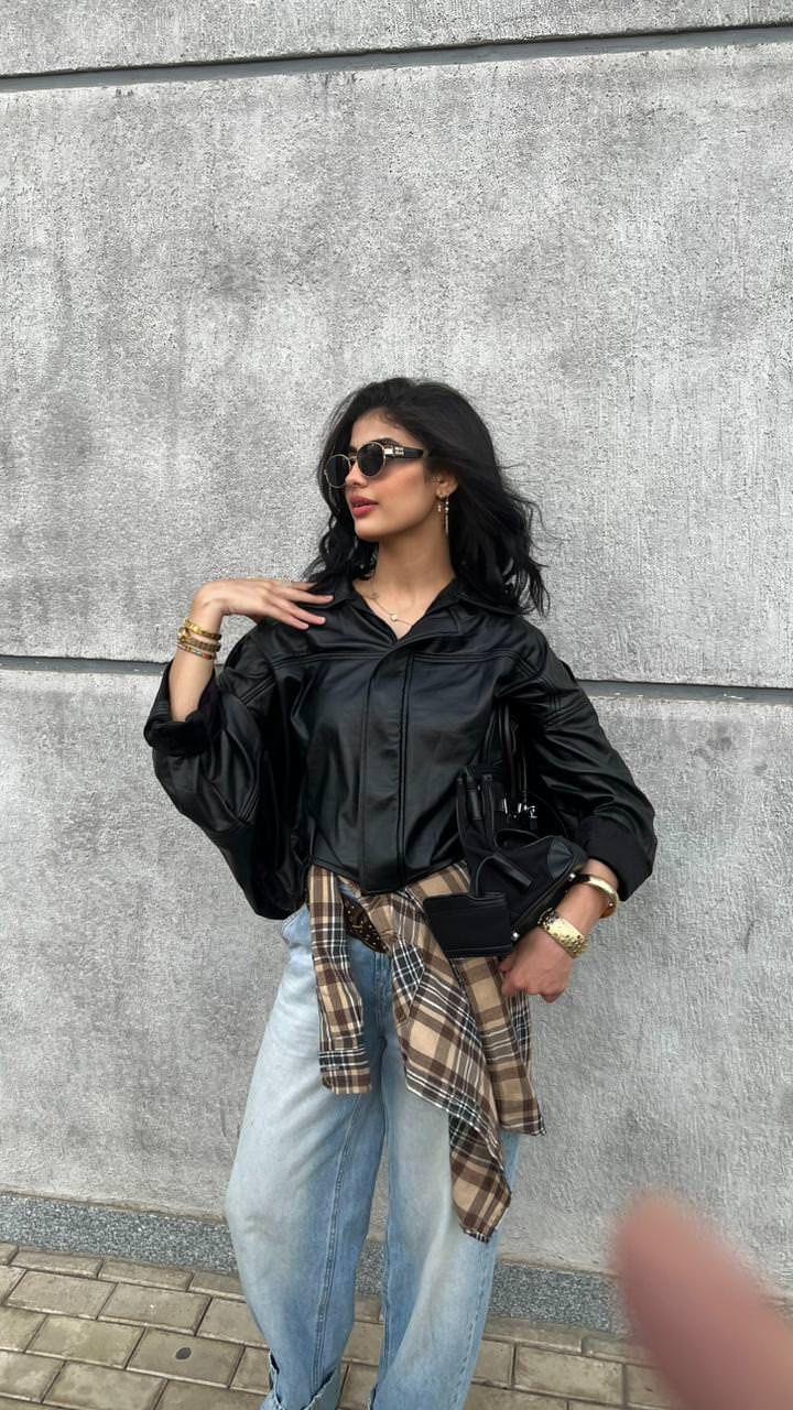 Leathique padded jacket