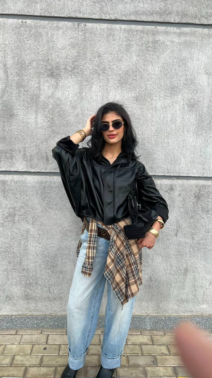 Leathique padded jacket