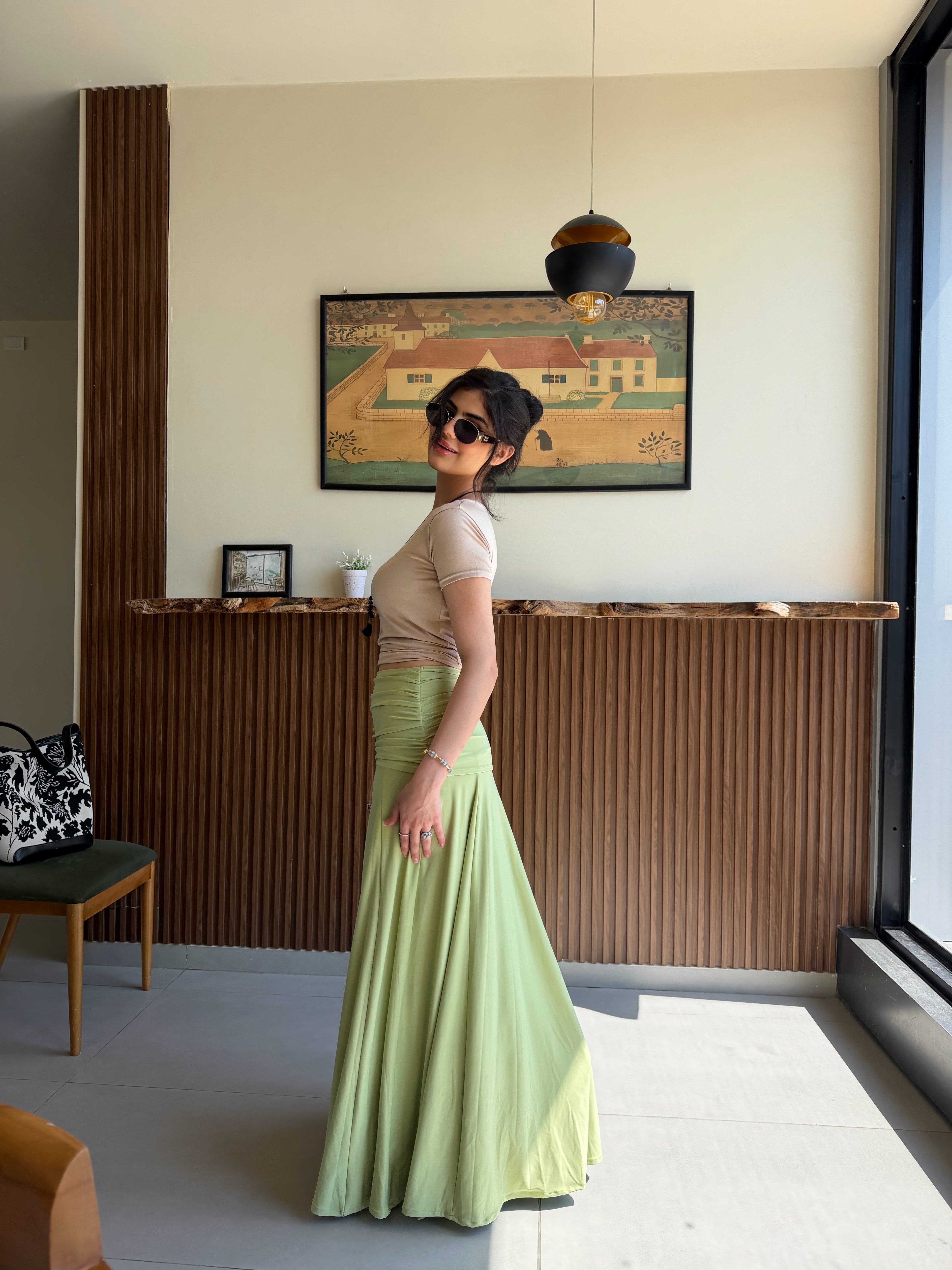 Leen skirt in pastel green