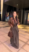Carreaux wrapped skirt