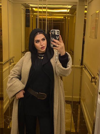 Black winter  hooded with scarf