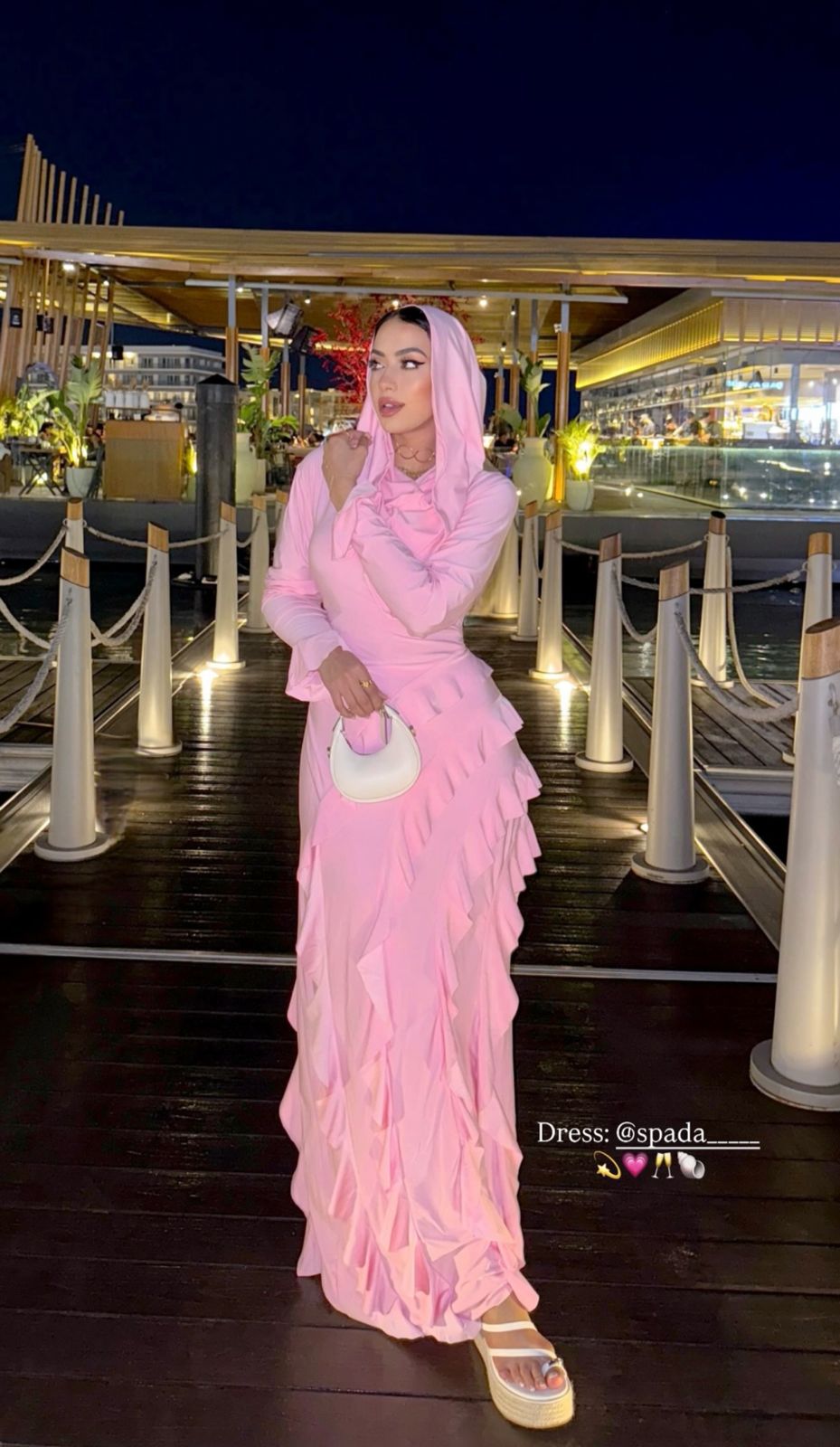 Flutter ruffles gown