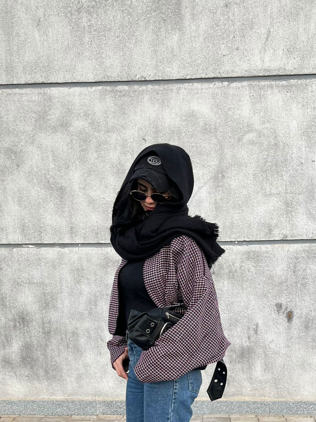 Boxy checkered shirt