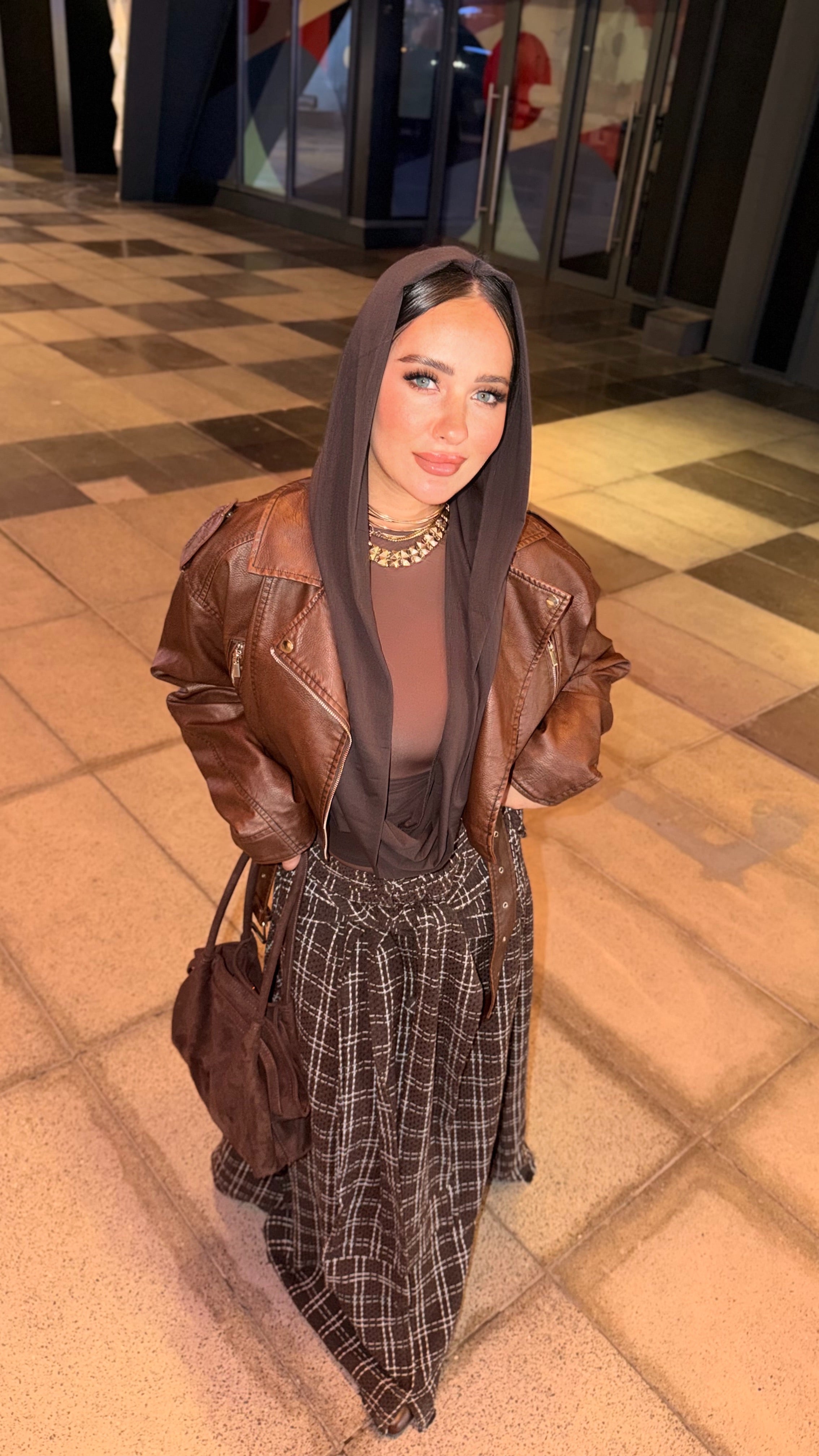 Carreaux wrapped skirt