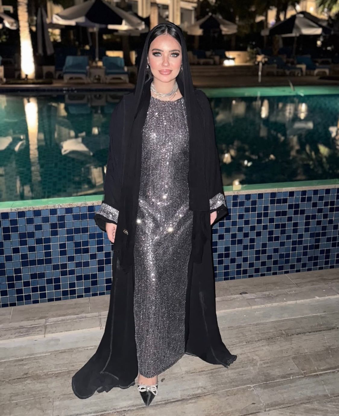 Silver kaftan set