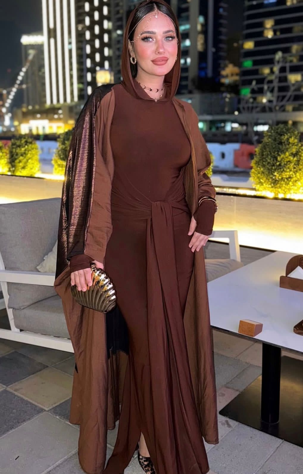 Hooded maxi dress