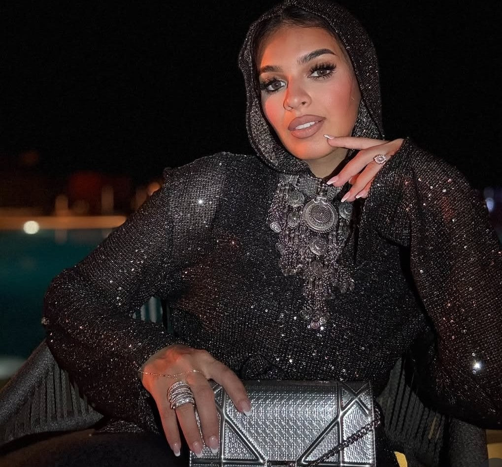 Black glittery maxi top