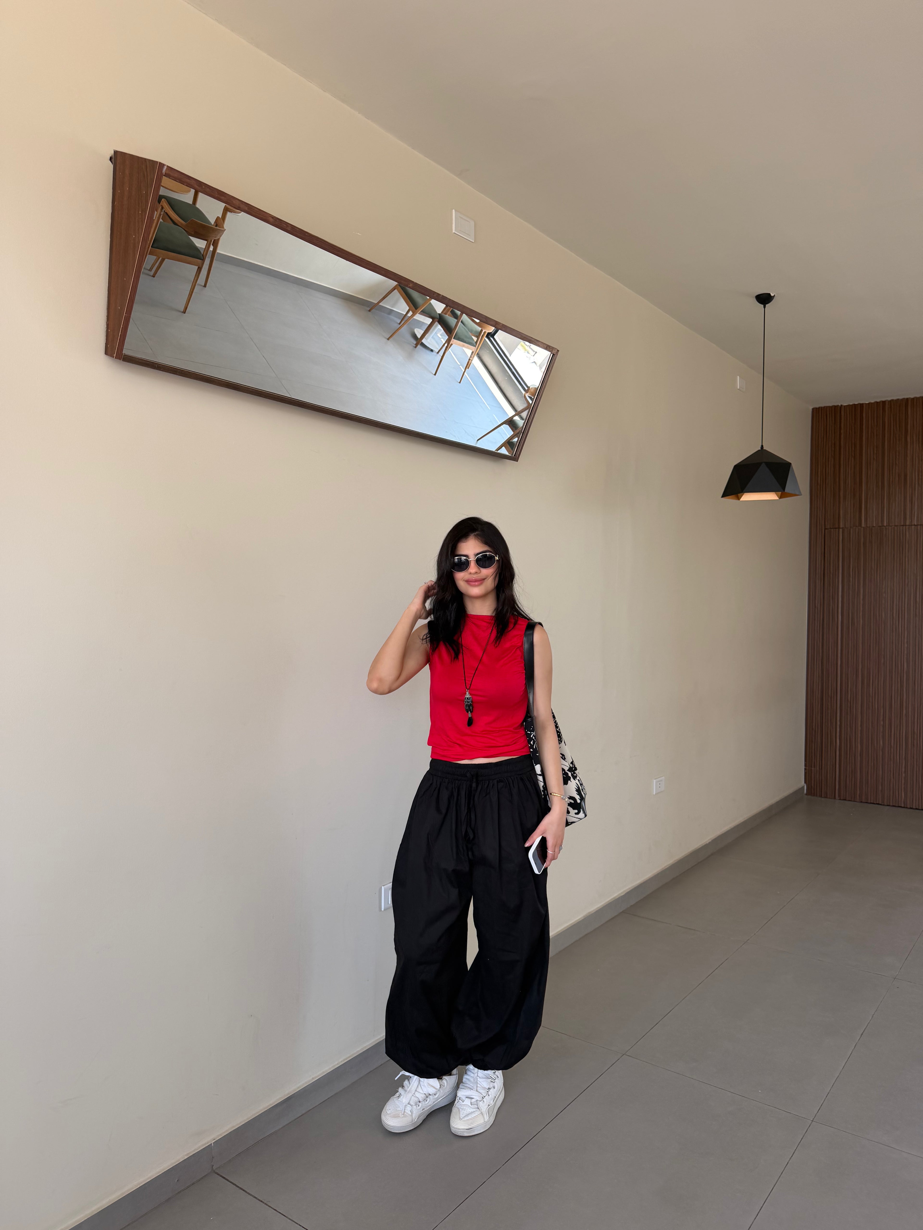 Ballon pants in black