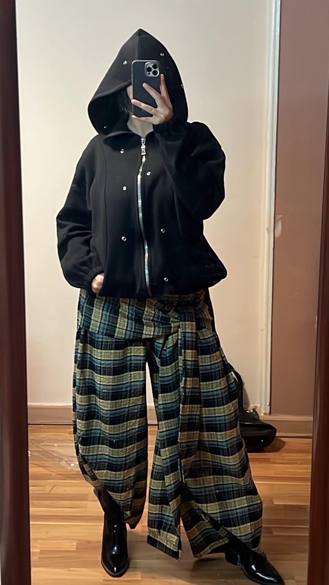 Carreaux Wrap Wide-Leg Pants