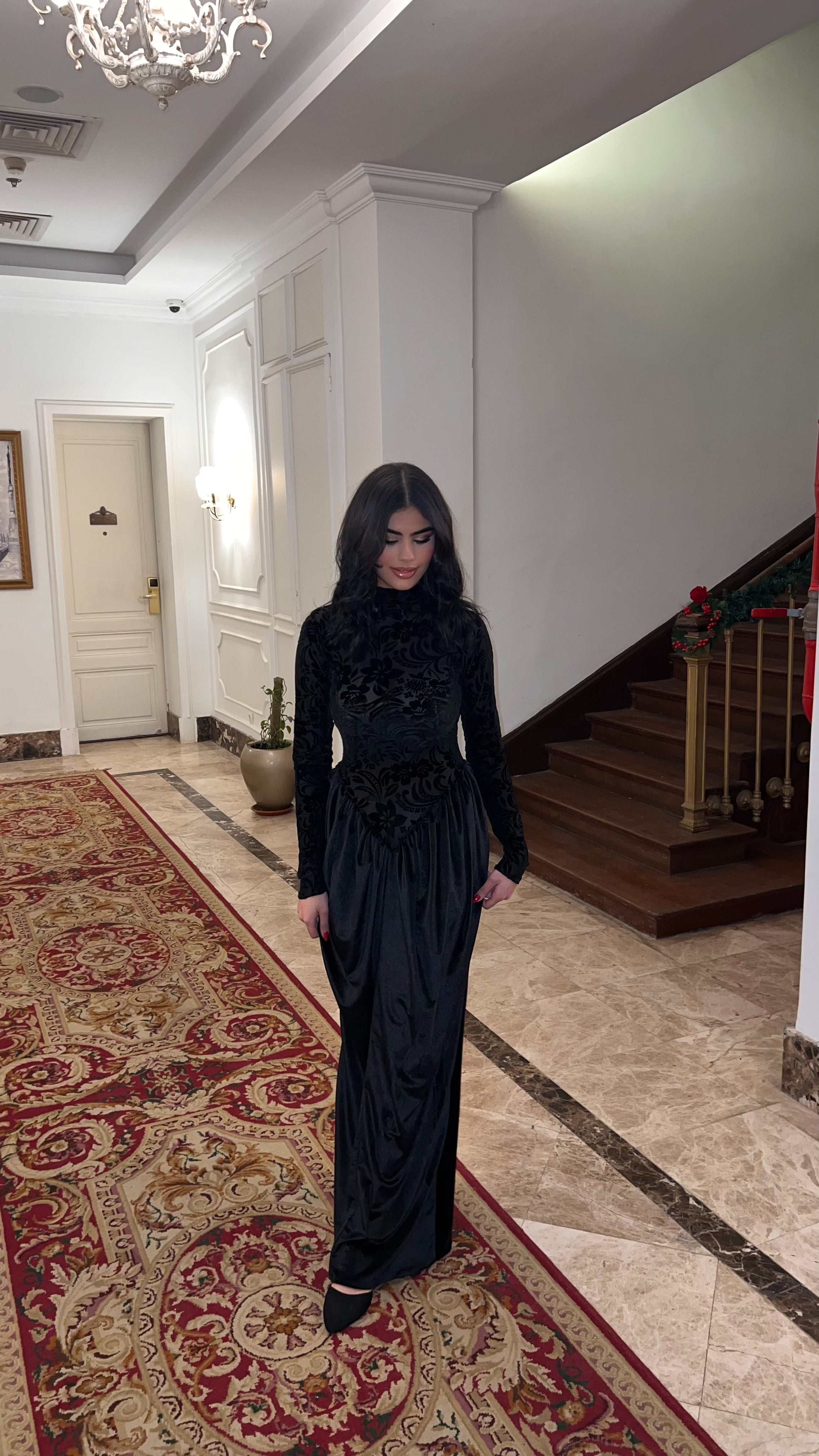 Velvet royal dress