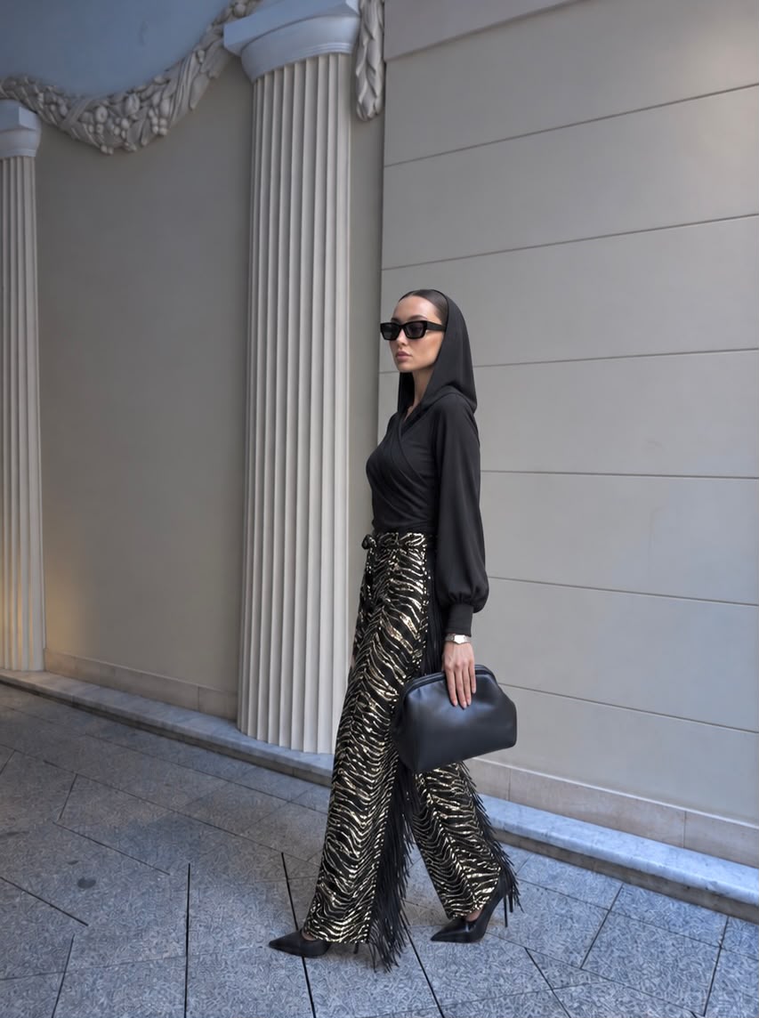Zebra Ruffles Pants