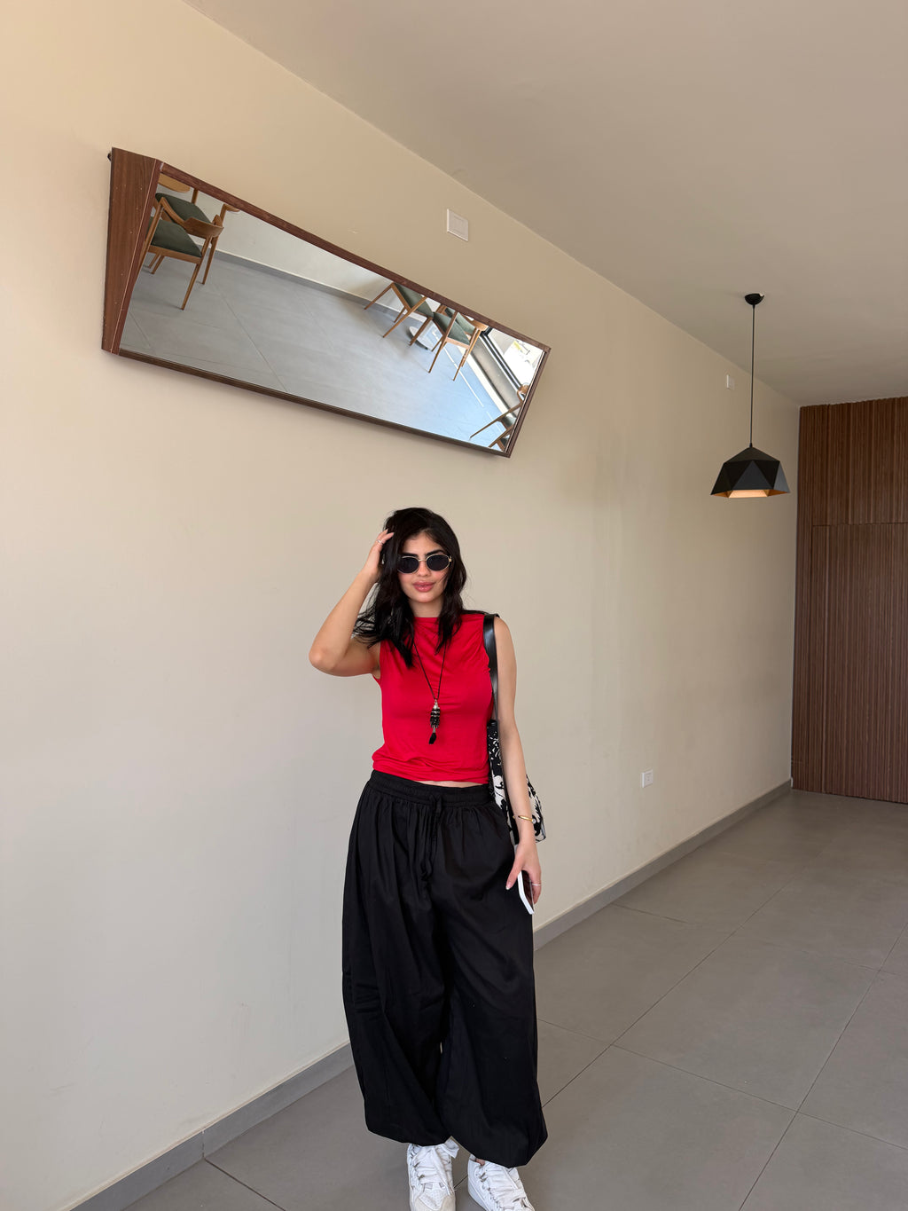 Ballon pants in black