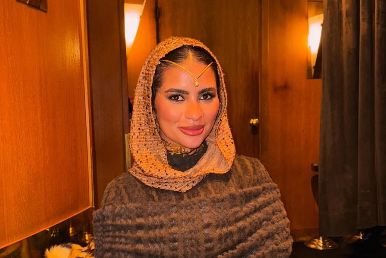 Glittery hooded