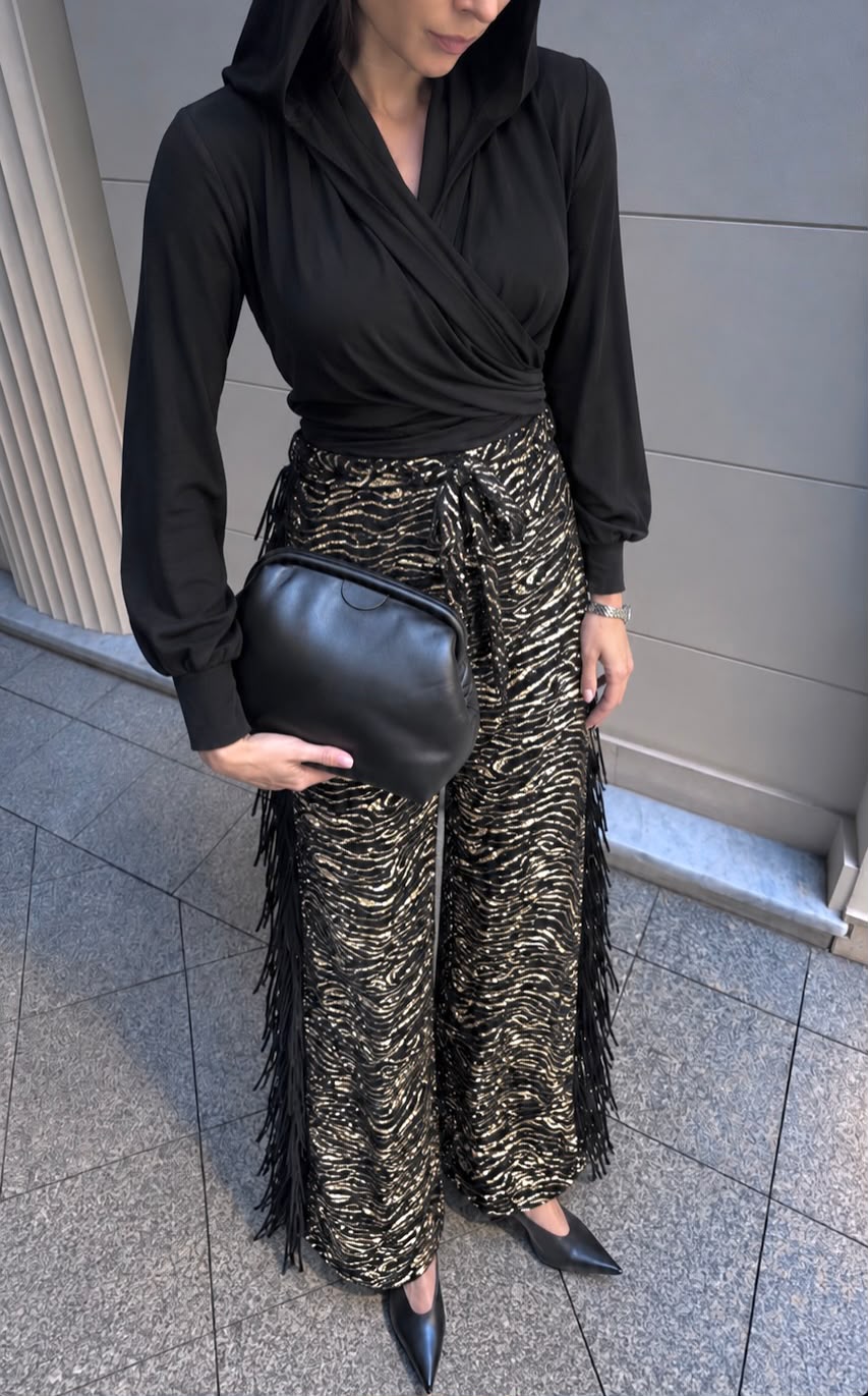 Zebra Ruffles Pants
