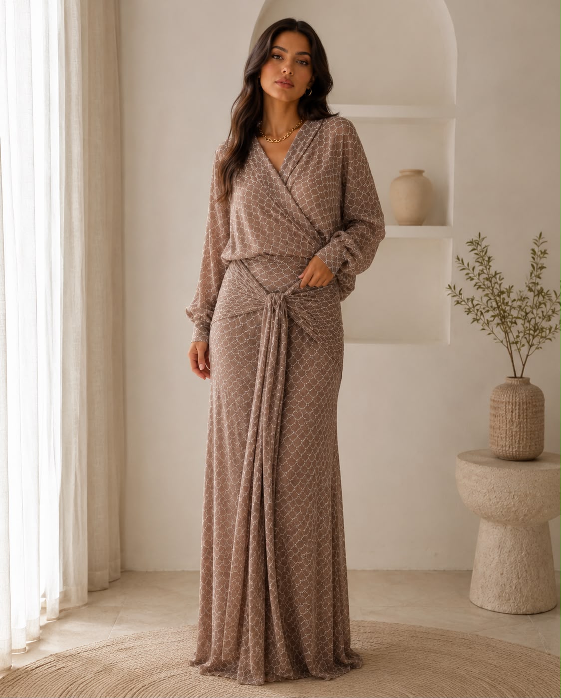 Hooded Drape skirt