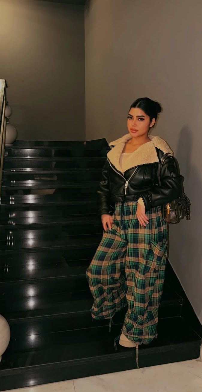 Green carreaux pants