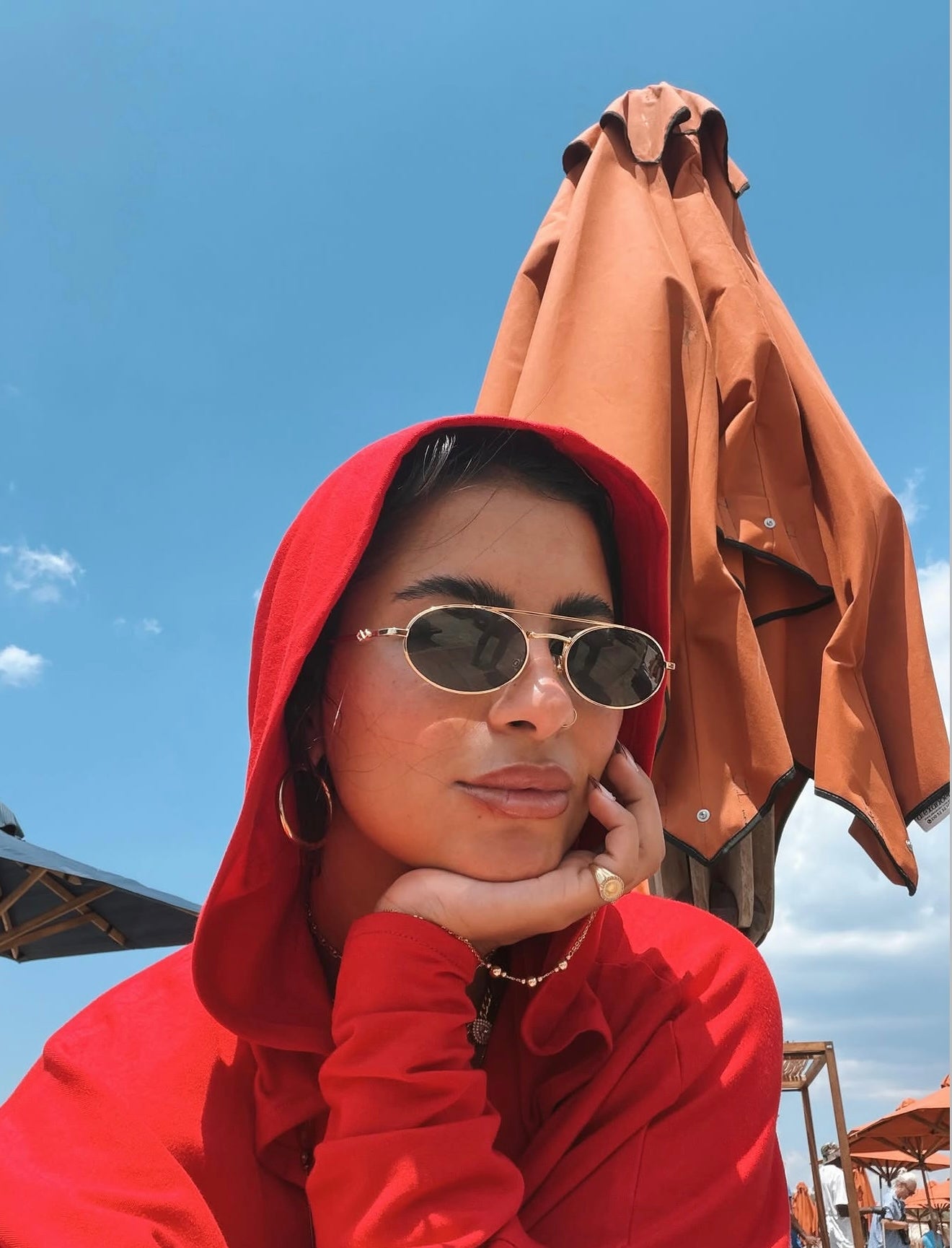 Hooded top