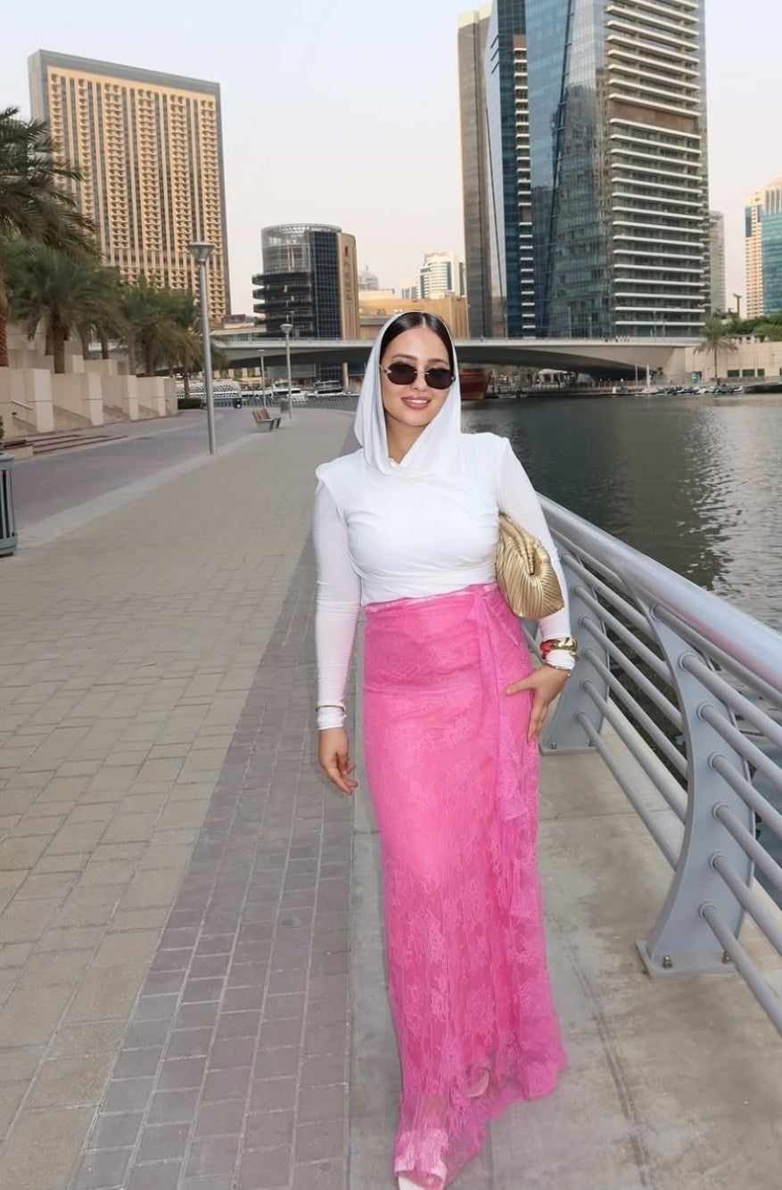 Sunkissed blush skirt