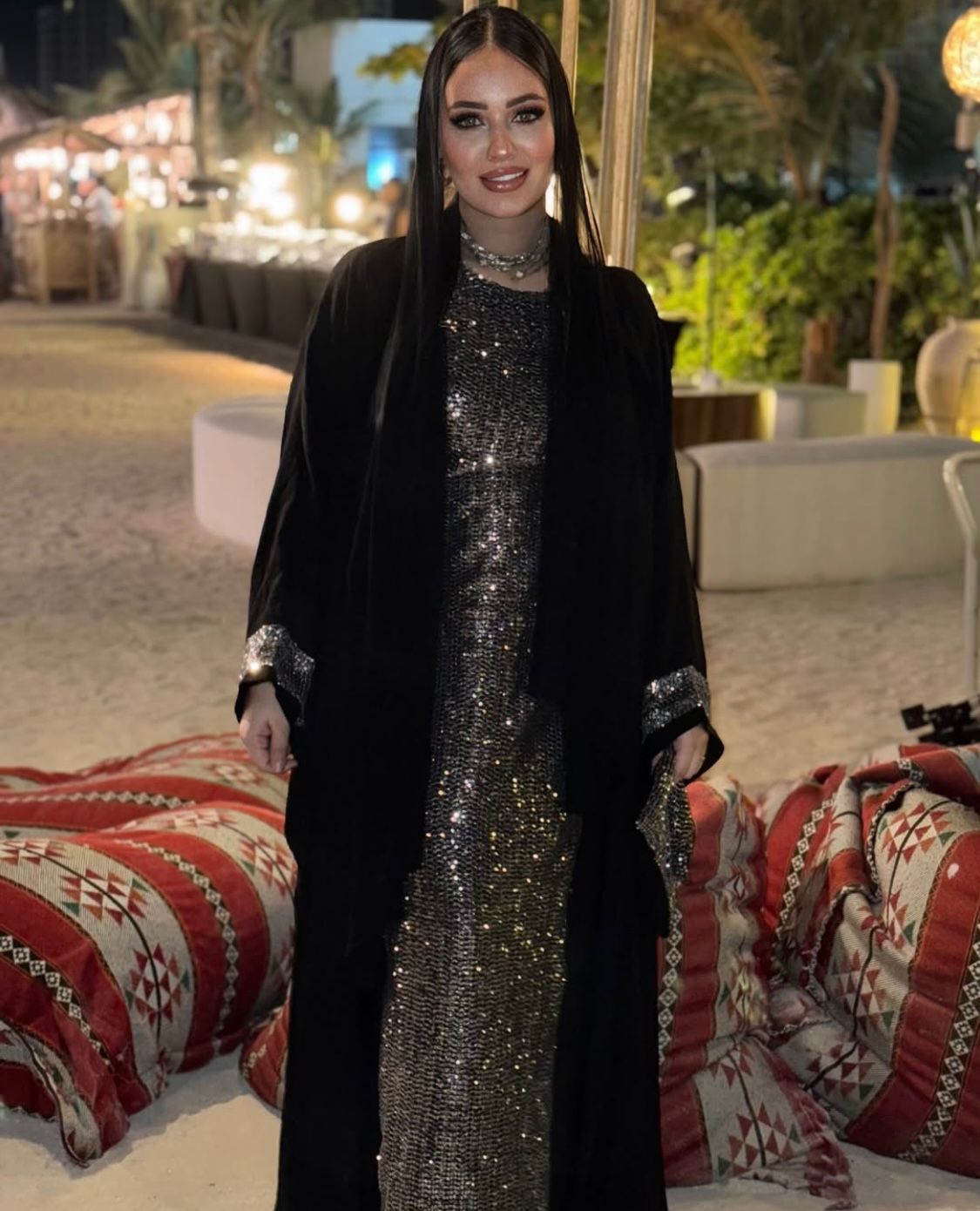 Silver kaftan set